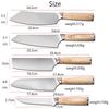Kitchen Knife Set 5pcs Steel Chef Knives Sets Cleaver Paring Santoku Slicing Utility Knife Cutter