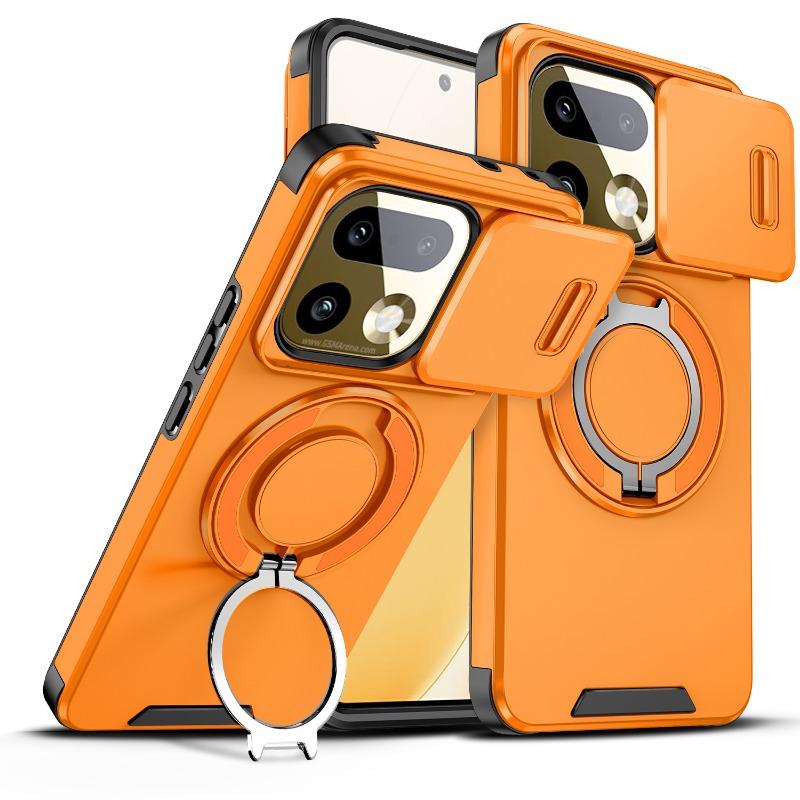 For Realme 16 Pro+ Shockproof Hybrid Magnetic Stand Phone Case for Realme 16pro Plus Slide Lens Camera Armor Protective Cover