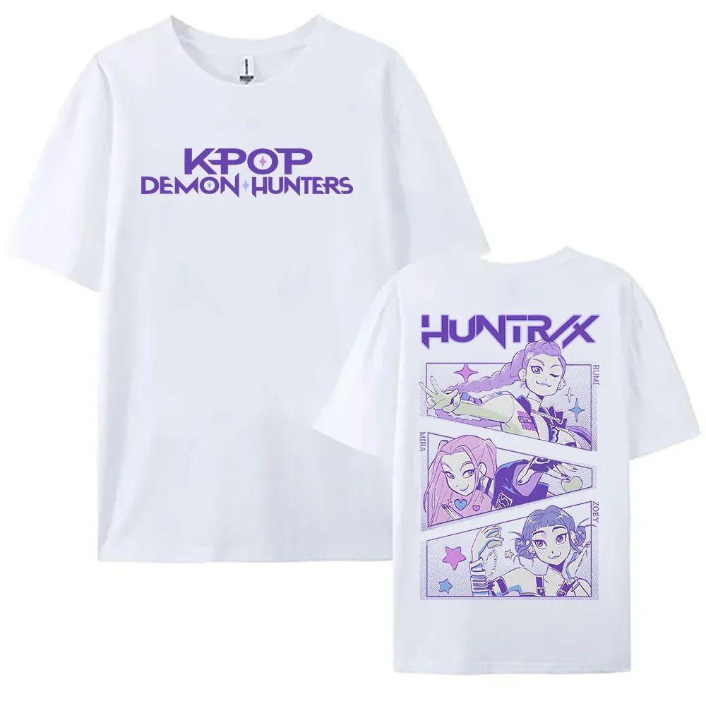 2025 KPop Demon Hunter Couple T-Shirt - Matching Summer Set for Men, Women, Boys & Girls  Trendy Short Sleeve Streetwear