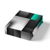 Grid Square Three-Piece Quilt Cover 3D Digital Printing Bedding Set Bed Cover