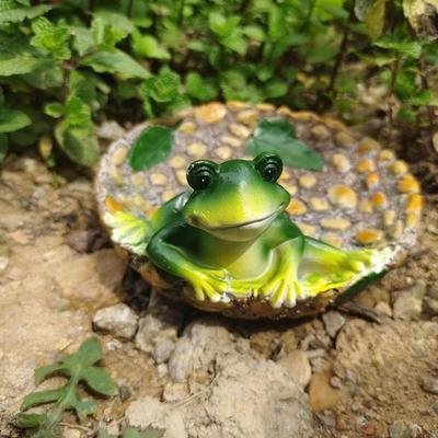 Storage Decorative Ornament Happy Naughty Frog Playing In The Water Home Garden Decoration Ornament Resin Crafts