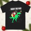 Merry Rex Mas T Shirt Funny Christmas Dinosaur Santa Claus Top Vintage Soft Stretched Top For Everyday Wear Breathable
