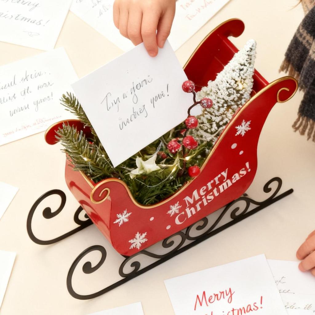 Mini Kerstslee Ornament 3D Uitgehold Bobslee Decoraties IJzeren Kerstslee Decoratie Voor Vakantiefeest