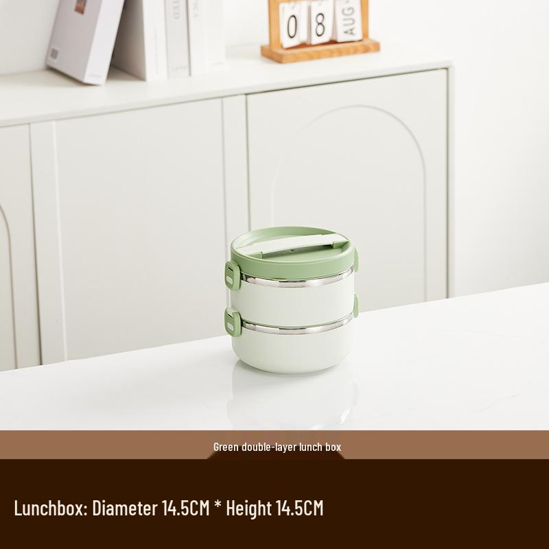 Stainless Steel Leak-Proof Insulated Lunch Box: Portable, Multi-Layer Bento for Students & Office Workers