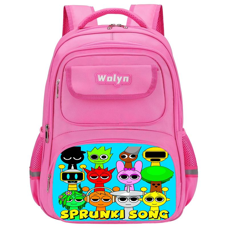 Caja de Ritmos Sprunki Juego Anime Mochila Estudiante Bolsa Escolar Bolsa Multifuncional
