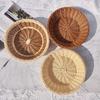 Creative Round Handwoven Rattan-Style Basket for Snacks & Dried Fruit