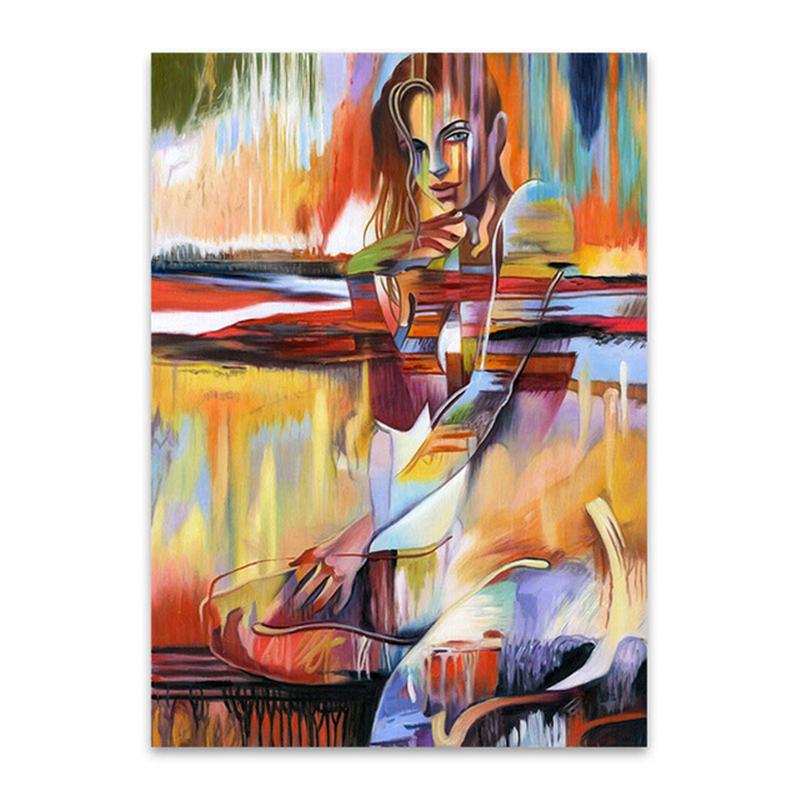 

Настінне мистецтво Друк на полотні Фігурний живопис Абстрактна картина для домашнього декору вітальні без рамки 30x40cm No Frame