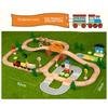 78 Pieces of Wooden Train Track Set Children's Toys Building Combination Scene Model Compatible with Train Track Puzzle