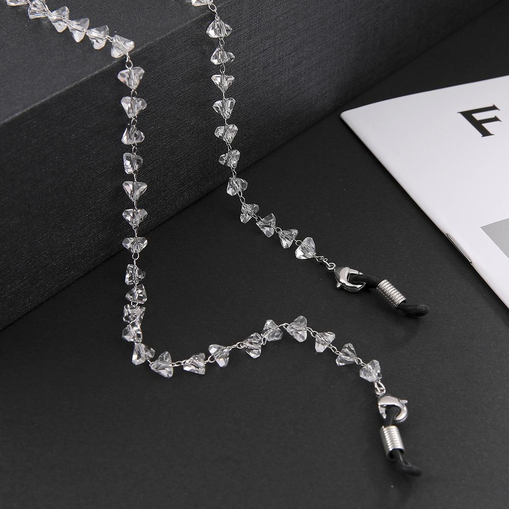Women Crystal Beads Sunglasses Glasses Chains Lanyards Neck Strap Rope Eyewear Cord Holder Accessories Mask Chain