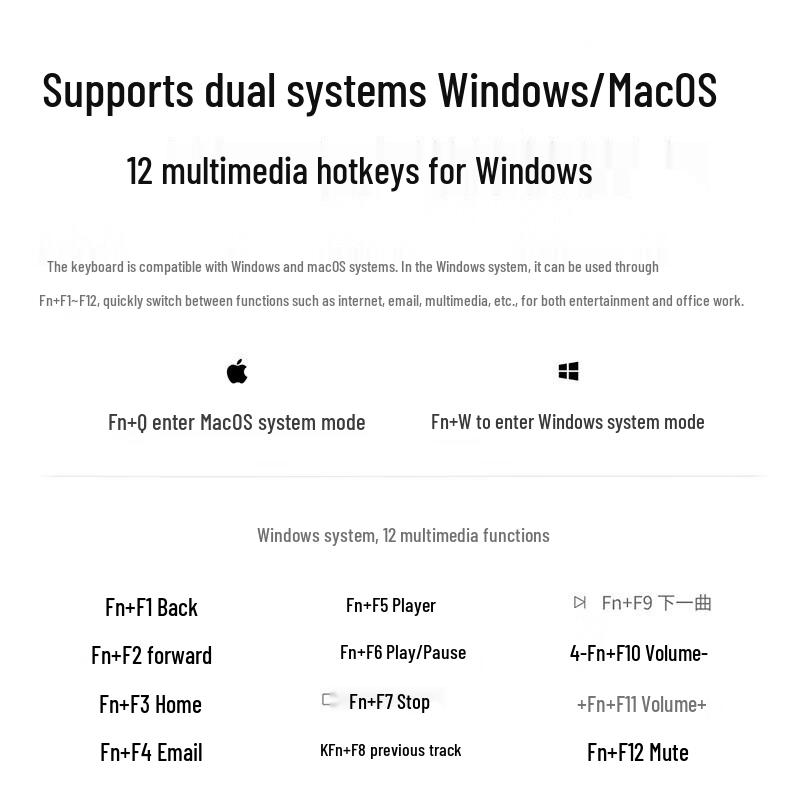 Rapoo E9350L 99-Key Multi-Mode Wireless Keyboard