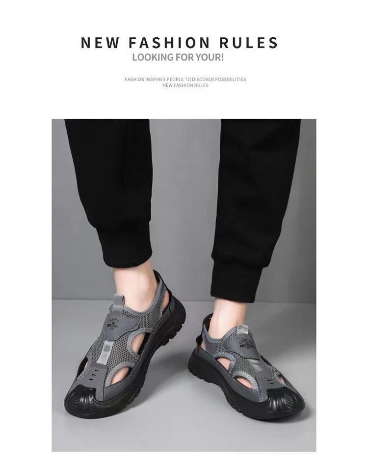 Men's Non-Slip Sports Casual Beach Shoes: Stylish Summer Breathable Mesh Sandals