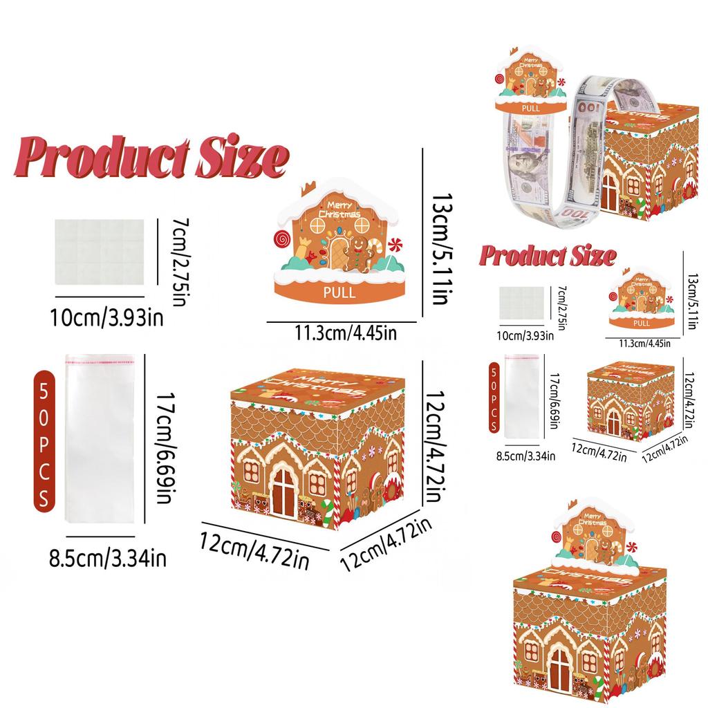 Christmas Gingerbread Man Party Decor Money Box For Holiday Celebration