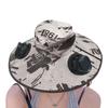 Double Fan Sun Hat For Men Summer Outdoor Fishing Sun Protection Visor Fisherman Hat 15CM Wide Brim Breathable Bucket Hat Male