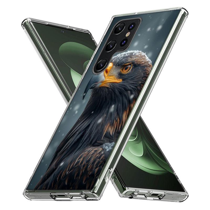 Majestic Eagle Gaze Capa Phone Case For Samsung S26 Ultra S25 Edge Galaxy S23 S21 S20 S24 FE S22 S10 Plus Cover Clear TPU Shell