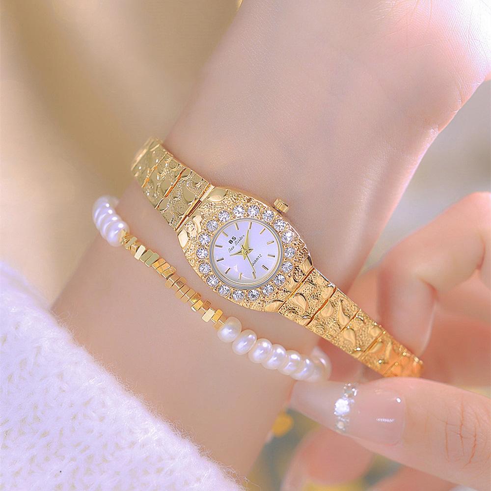 Luxury Women Watches Diamond Wristwatches Small Black Dial High Quality Quartz Clock Fashion Dress Gifts NEW Waterproof