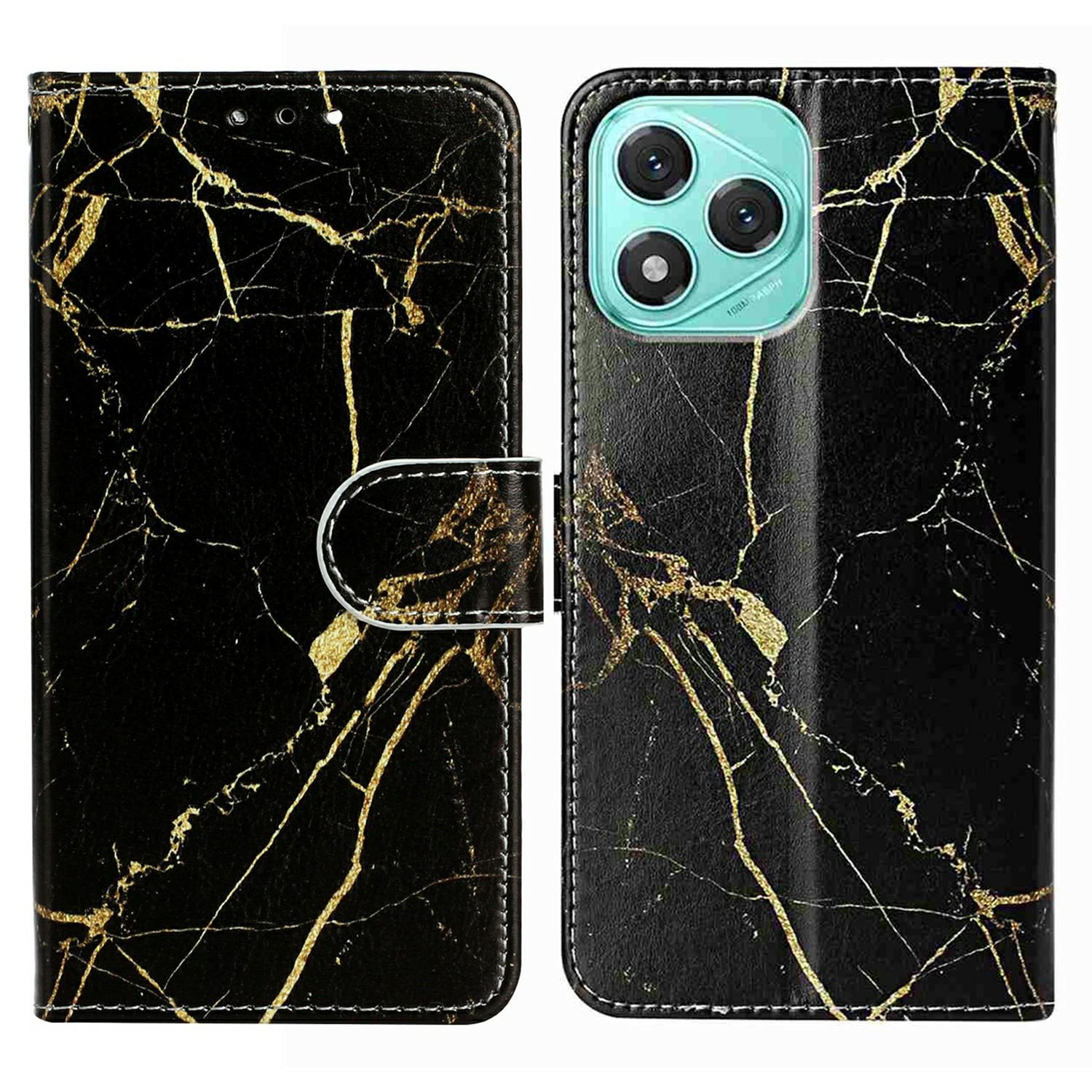 

Для Honor 400 Lite 5G Чехол-подставка Мраморный расписной Фолио Флип Кожаный кошелек Чехол для телефона A