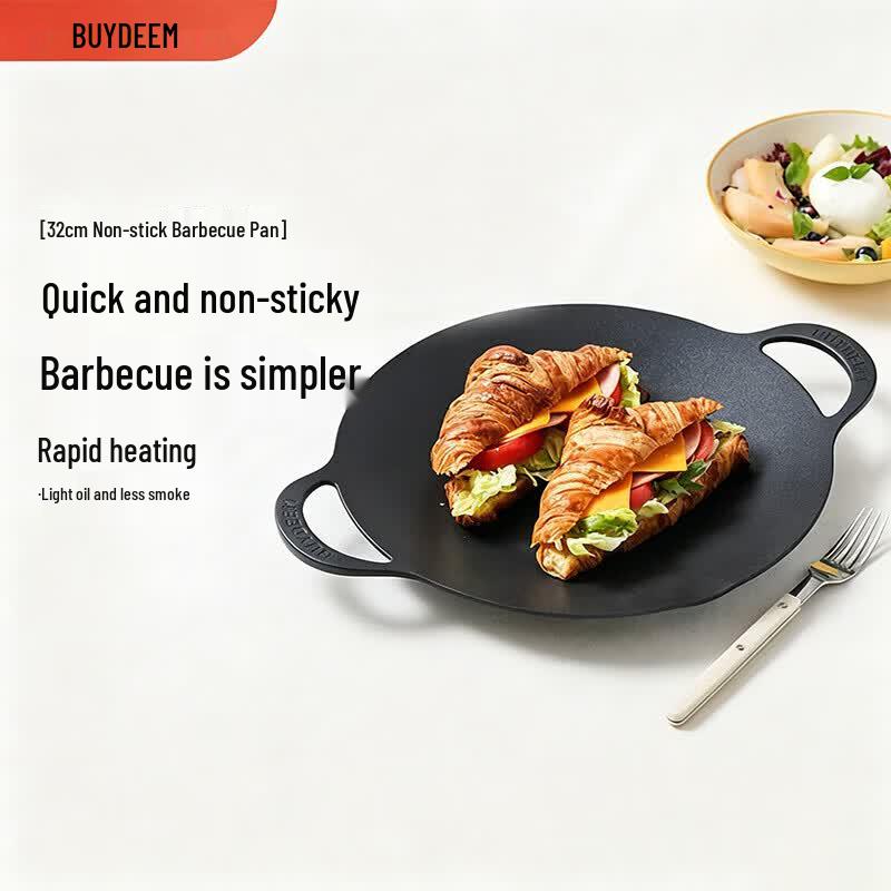 Buydeem PL72 Non-Stick Grill & Frying Pan, 32cm