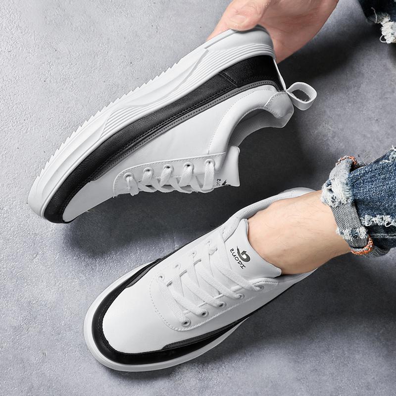 Spring and autumn men's shoes new men's casual leather shoes breathable sports skateboard shoes fashion small white tide shoes