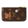 LOUIS VUITTON Vivienne Wintery Travel Cute Mascot Illustration Paw Print Pattern Monogram Canvas Wallet Women's Brown