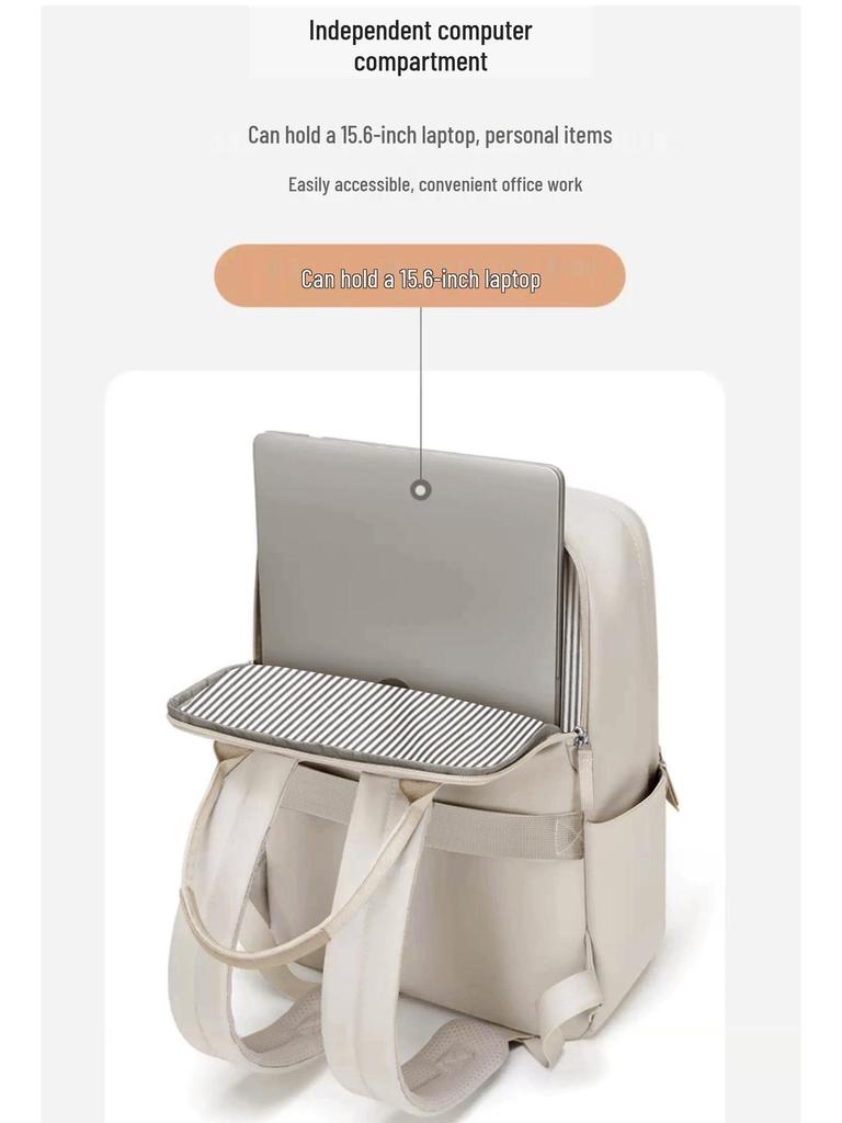 Women's Large Capacity Multi-Compartment Travel Backpack for Daily Commute and Laptop Storage