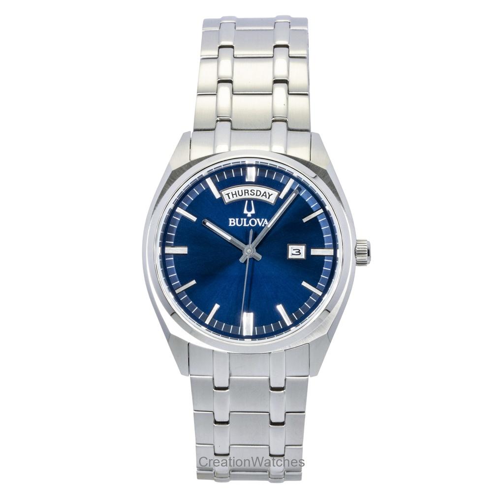 Bulova Surveyor Classic Stainless Steel Blue Dial Quartz 96C125 Men's Watch