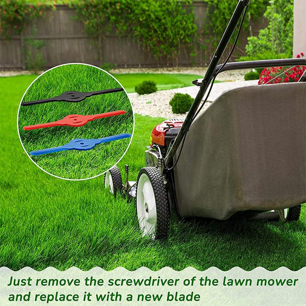 

50Pcs For Weed Eater Lawn Mower Head Blades Grass Trimmer Replacement Plastic Cutter Blades Red