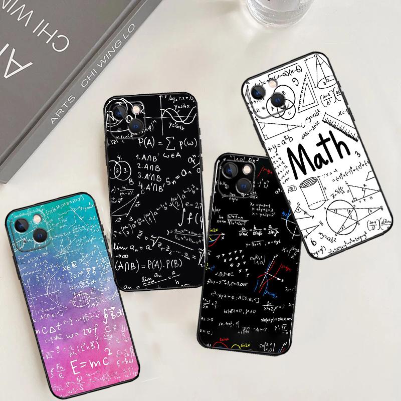 Physic Equations Math Phone Case For iPhone 15 16 Pro Max 11 12 13 14 Pro Max 7 8 Plus X XS XR 12 13 Mini Cover