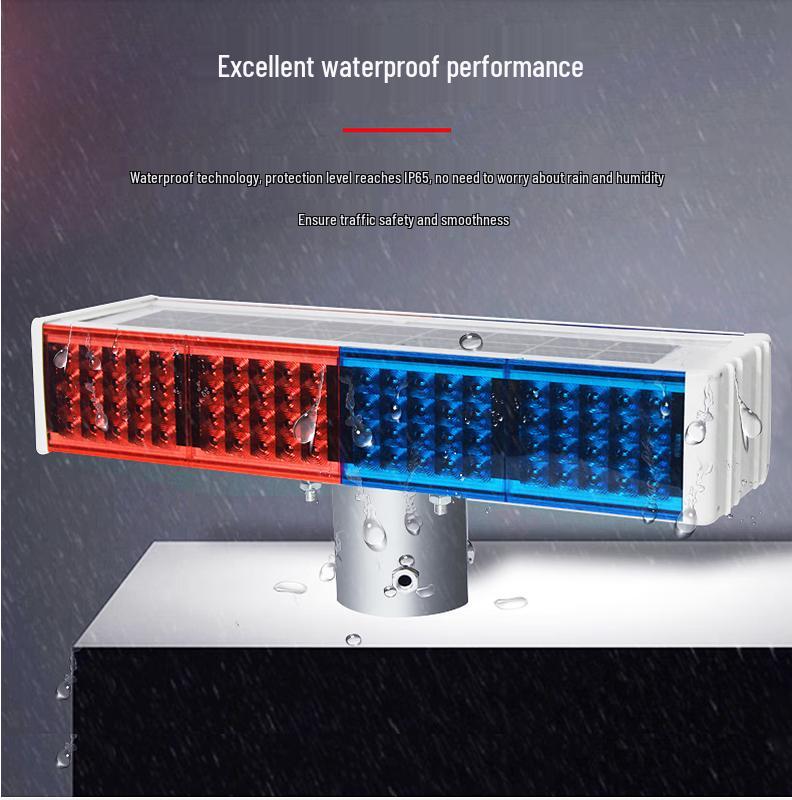 Solar Powered Yellow Flashing Traffic Warning Light