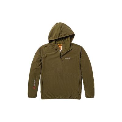 Logo Embroidered Outdoor Casual Moisture-Wicking Fleece Hooded Jacket Men Jacket Dark-Olive-Green A2KS5-302