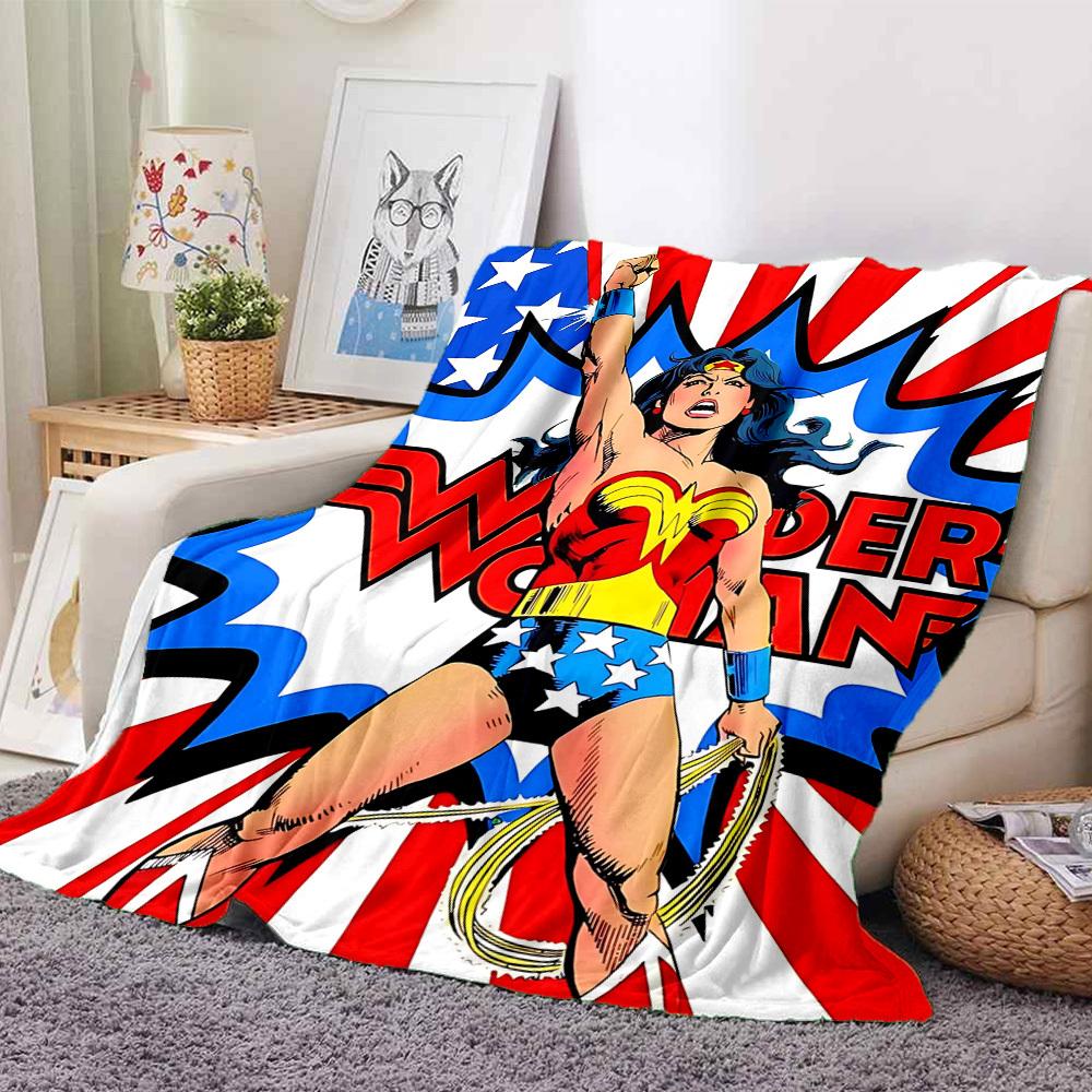 1 ks Wonder Woman, Superhrdinská flanelová deka Měkká, Teplá a Útulná na pohovku, Postel, Kancelář a Cestování Všestranný dárek pro každé roční období, Vánoční dárek
