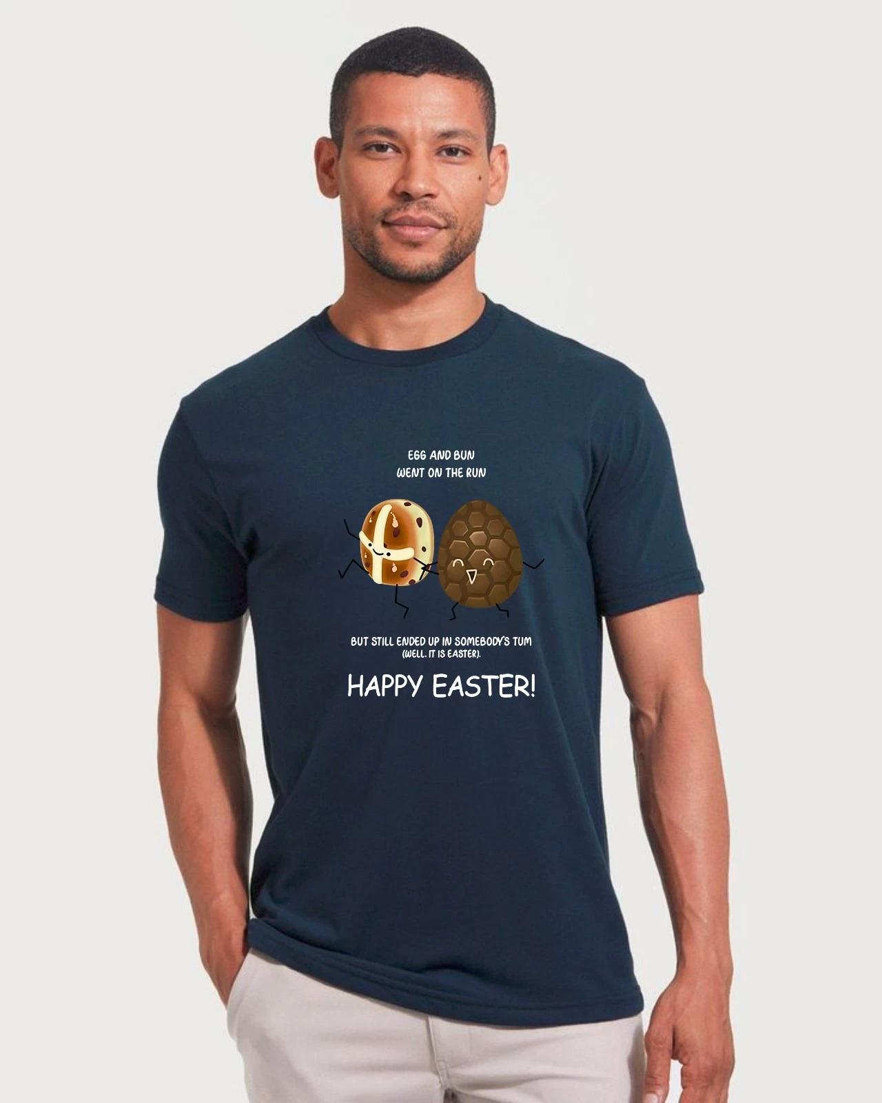 

Novelty Happy Cute Easter T-Shirt, Funny Egg&Bun Holiday Gift Graphic Tee XL