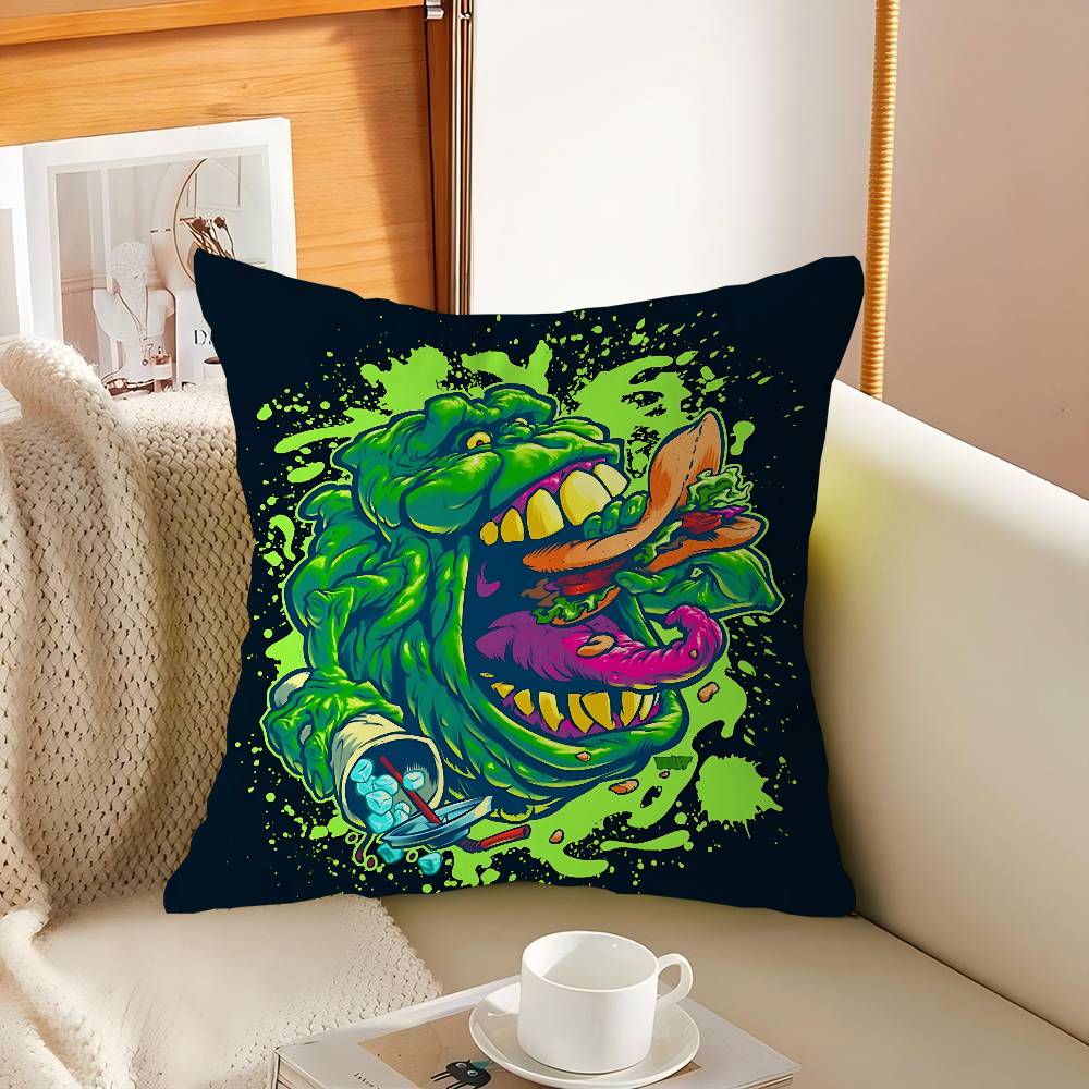 Halloween Skräck Spöke Cool Grön Monster Kuddfodral Design Kuddfodral Dekor Högtidsdekoration
