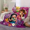 1pc. Cartoon Fairy Flowers Design Blanket, Soft Throw for Home Decor, Gift Idea, All Seasons Use, Perfect for Couch or Bedding (Pink Backgro