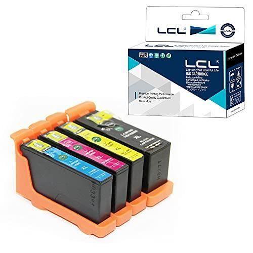 LCL Cartouche D'encre Compatible 100XL 105XL 108XL (1Noir 1Cyan 1Magenta 1Jaune) Remplacement Pour LEXMARK Impact S300 S301 S302 S