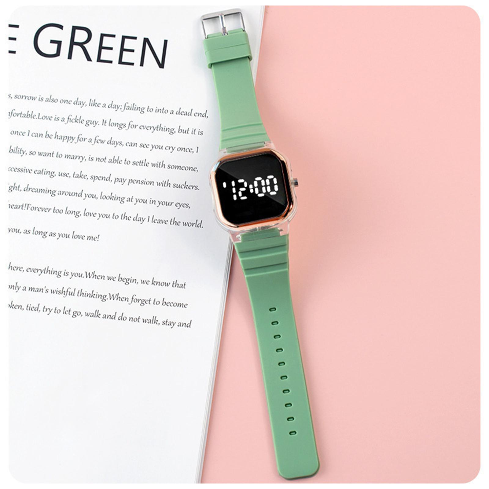 

Модные женские электронные часы с кожаным ремешком – Стильные цифровые наручные часы для леди, Элегантный дизайн, Идеальный подарок на день рождения, , для повседневной носки One Size