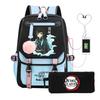 Anime School Bag Tokitou Muichirou Peripheral Backpack Set Student Pencil Bag