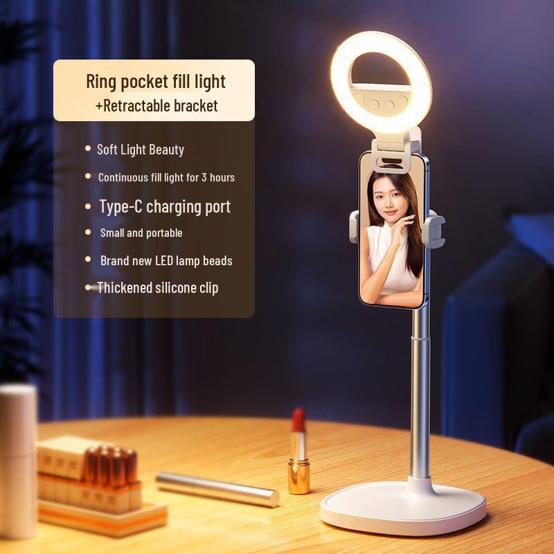 Tragbares LED-Fülllicht für Mobiltelefone - Ideal für Live-Streaming, Make-up, Fotografie, Selfies und Studenten.