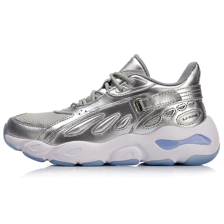 

Li Ning Textile, Synthetic Leather Cushioning Slip Resistant Abrasion Resistant Low top Chunky Sneakers Women s AGLN072-12 38