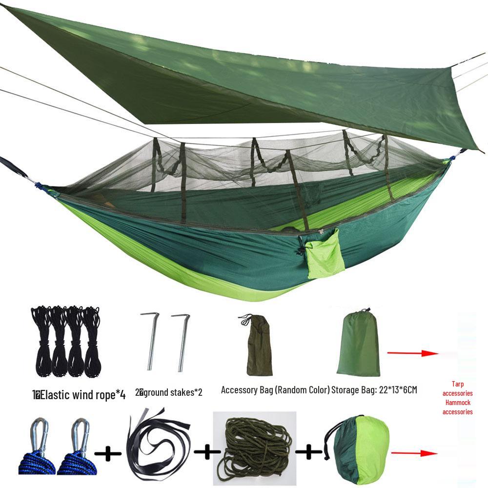 Waterproof Outdoor Mosquito Repellent Sunshade Hammock with Canopy