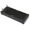 Water Cooling Radiator 8 Pipes 9.5mm Faucet 80mm Dual Fans Aluminum Heat Exchanger with Screws for Computer Printer