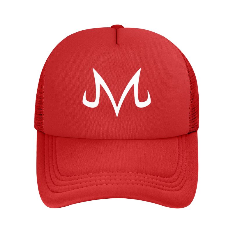 

Majin Buu Print Mesh Net Caps Solid Color Trucker Cap Men Women Adjustable Mesh Baseball Cap Summer Breathable Sun Visor Hats Adjustable красный