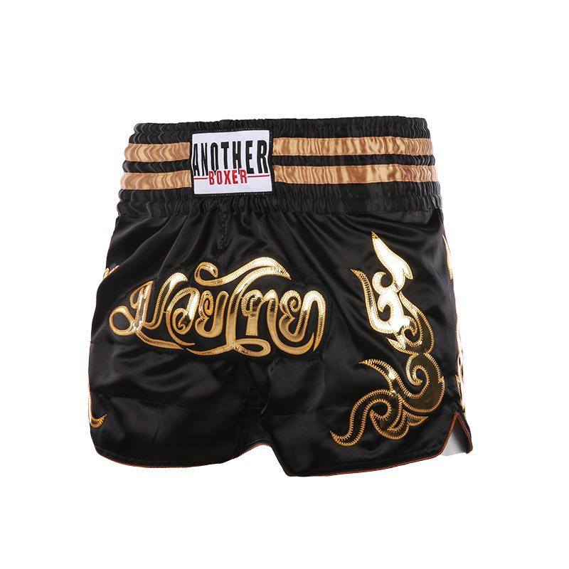 Muaythai Muay Thai Shorts Boxe Sanda Pantalons de Combat Pantalons de Combat Entraînement Professionnel Pantalons de Compétition Hommes et Femmes