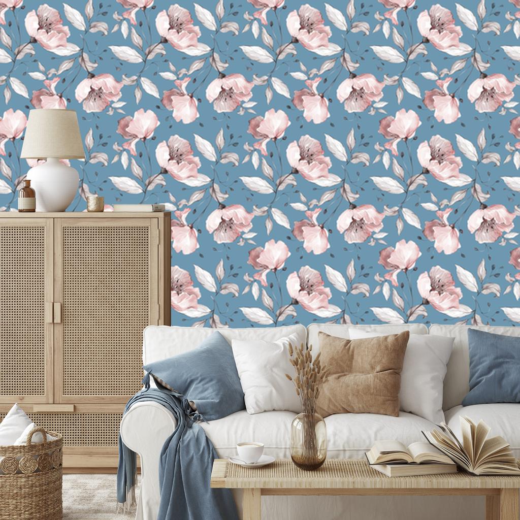 Roses wallpaper for living room and bedroom 50x1000