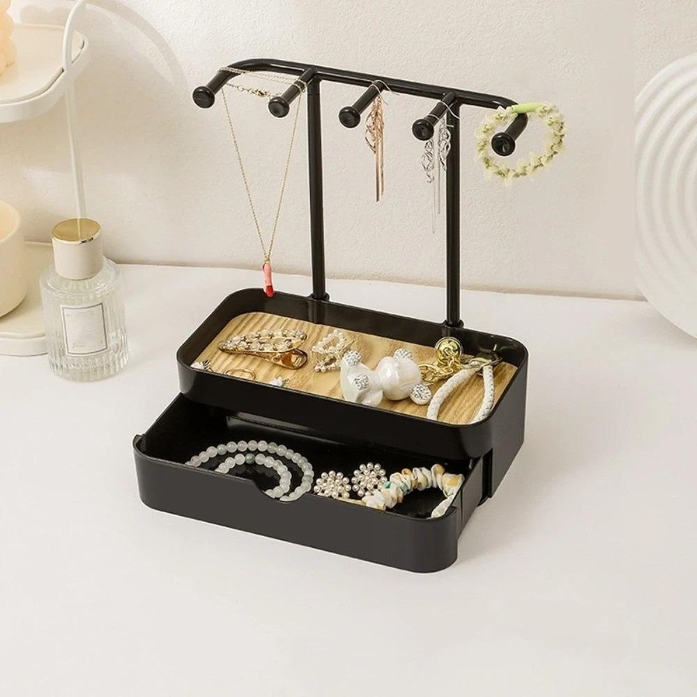 Portable Jewelry Display Holder Double Layer Jewelry Storage Rack Jewelry Organizer  Home Display