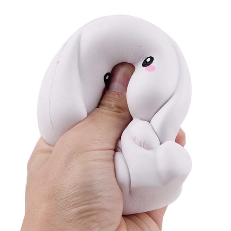 Kawaii Jumbo Hase Squishy Simulation Cremeduft Langsam aufgehendes Squishy Kreatives Weiches Stressabbau Knetspielzeug 11x10 CM