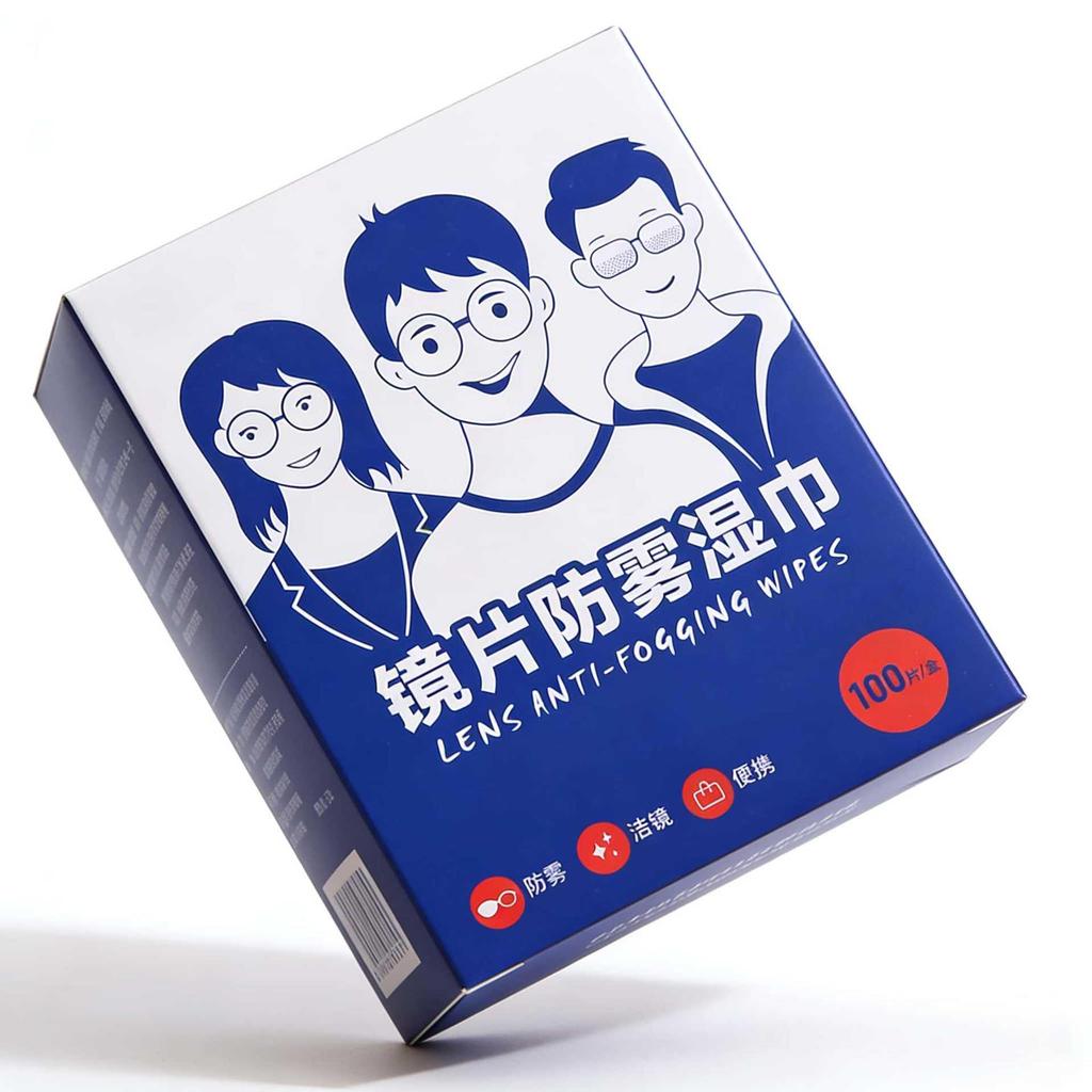 Disposable Anti-Fog Lens & Screen Cleaning Wipes for Glasses, Mirrors, and Phones