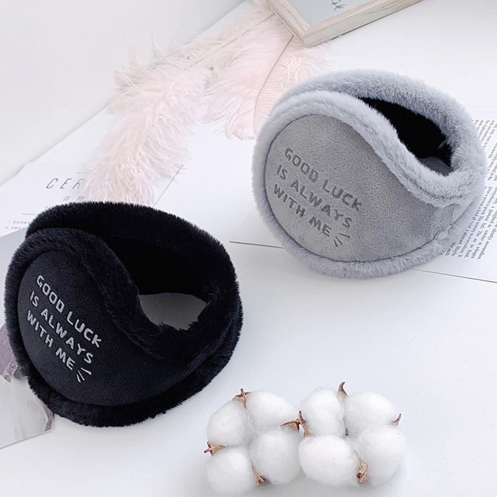 Winter Warm Printed Earmuffs Windproof Ear Covers for Men Women Thickened Plush Ear Protectors Outdoor Cycling Ear Muffs