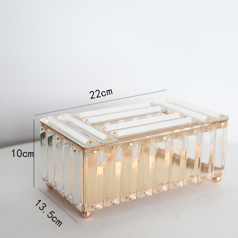 Suport pentru cutie de șervețele faciale cu design de lux Crystal Cub Dispenser de șervețele Dormitor Birou Hotel Cafe Cafenea Bar