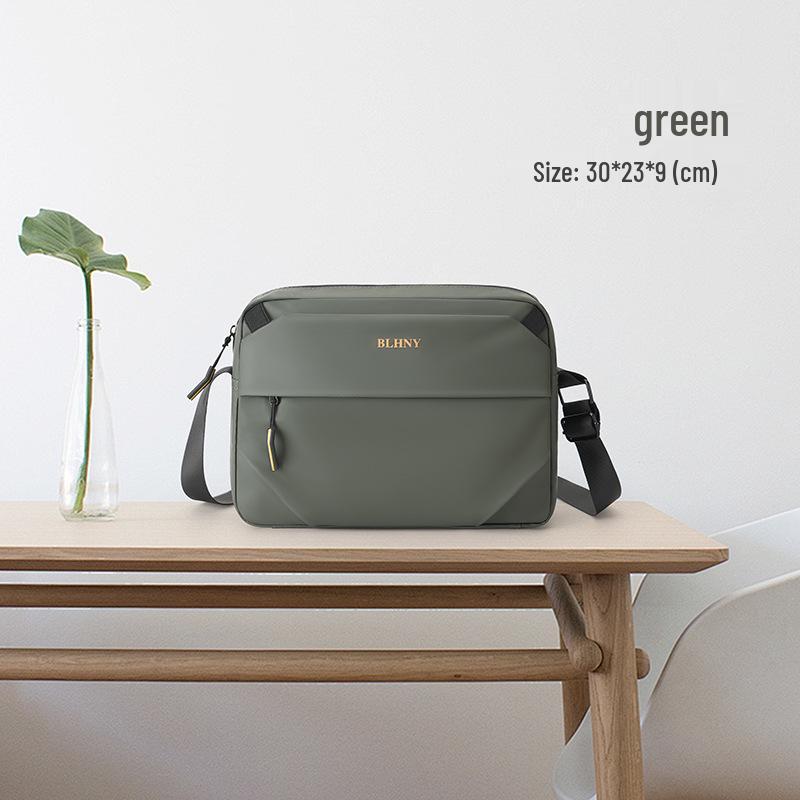 

Мужская водонепроницаемая многослойная повседневная наплечная сумка и рюкзак для поездок на работу зелёный