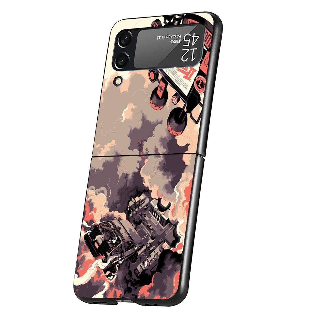 Back To The Future TV Cover Phone Case For Samsung Galaxy Z Flip 7 6 5 4 3 5G Flip7 Flip6 Flip5 Flip4 Flip3 Black Fundas Shell G
